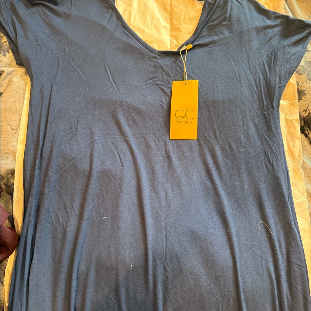 GC Grecelle Navy V-Neck Tunic Dress
